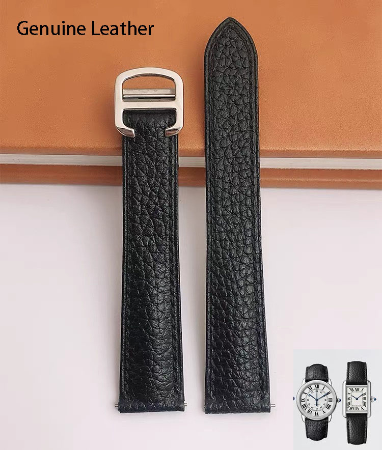 Cartier Watch Tank - Pasek do zegarka z prawdziwej skóry,