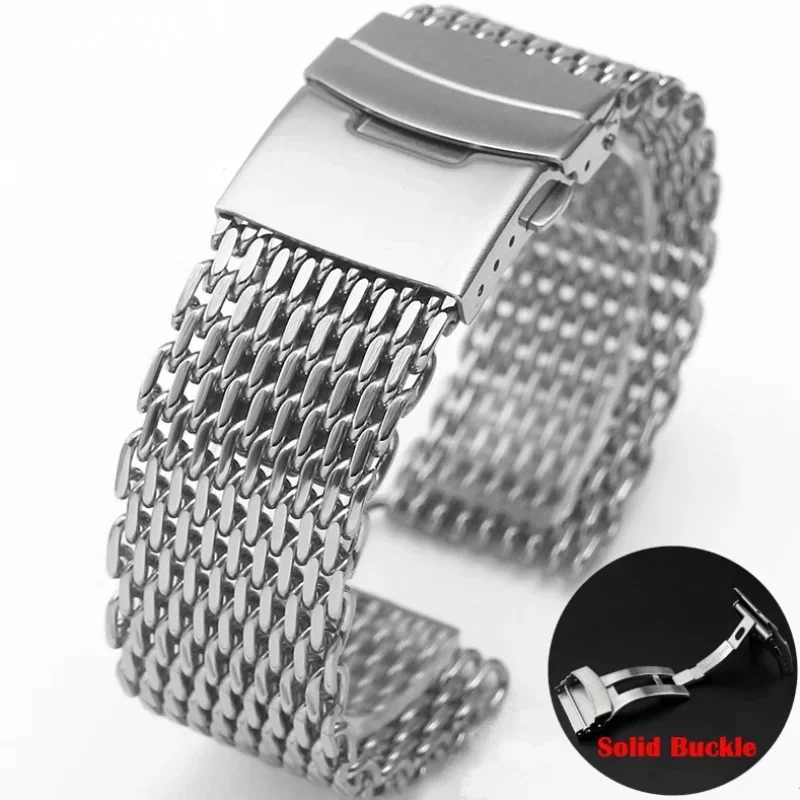 Mesh Strap Metal - 18/20/22/24mm siatka solidny pasek do zegarka